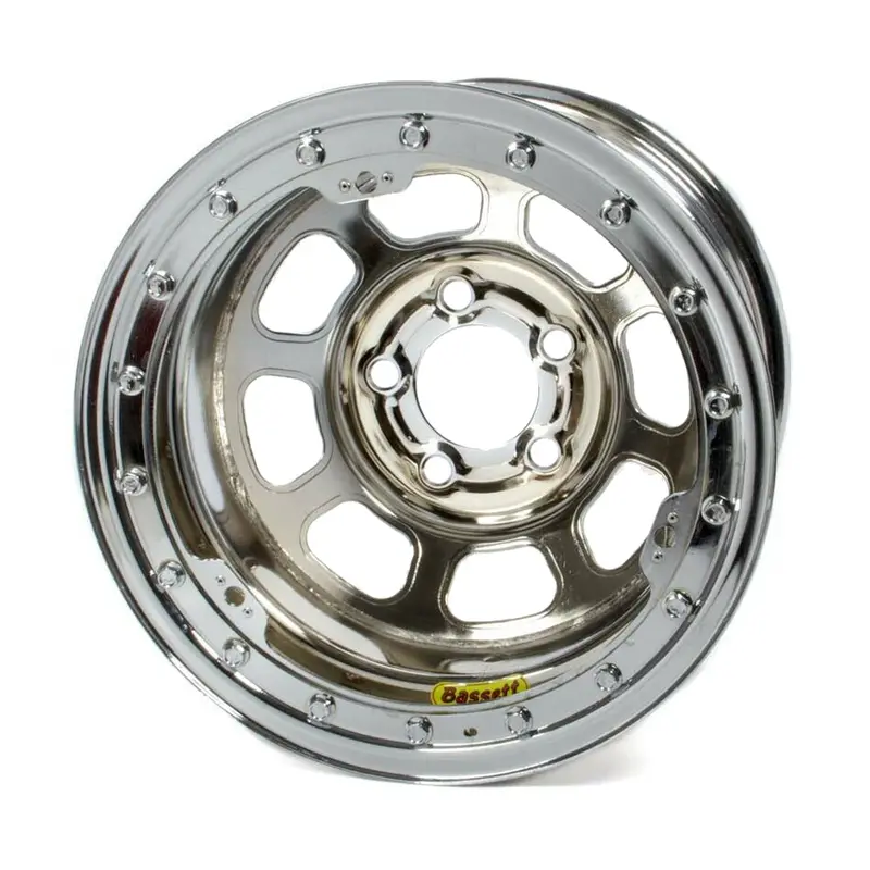 Bassett Racing 58D53Iclk 15X8 Chrome Wheel – 5X5 Bolt Pattern, 3" Backspace 1