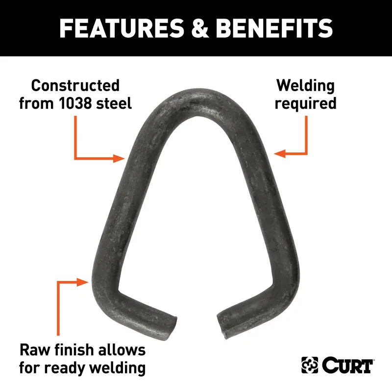 Curt 82940 Raw Steel Joining Link – 9/16" Grade 70, Heavy-Duty Towing 1
