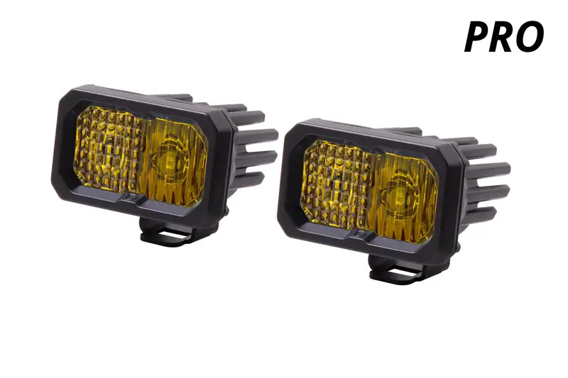 Diode Dynamics Dd6417P Stage Series 2" Led Pod Light – Pro Yellow Flood, Abl-Enabled Pair 1