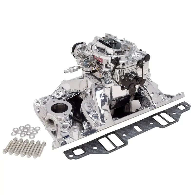 Edelbrock 20754 Carbureted Intake Manifold Kit For V8 Engines 1