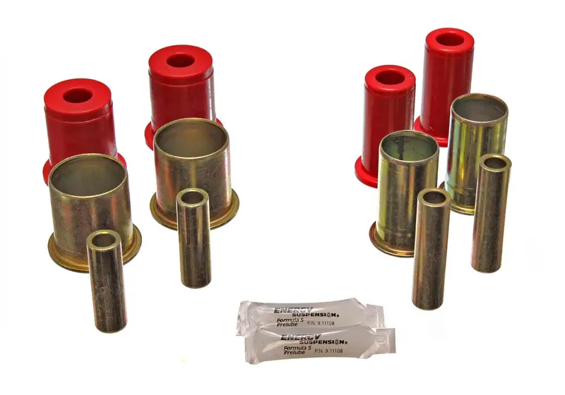 Energy Suspension 3.3157R Red Front Control Arm Bushing Set – Performance Polyurethane 1