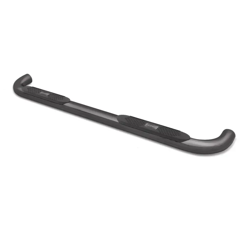 Lund 23466412 4-Inch Oval Bent Black Nerf Bar With Mounting Brackets 1