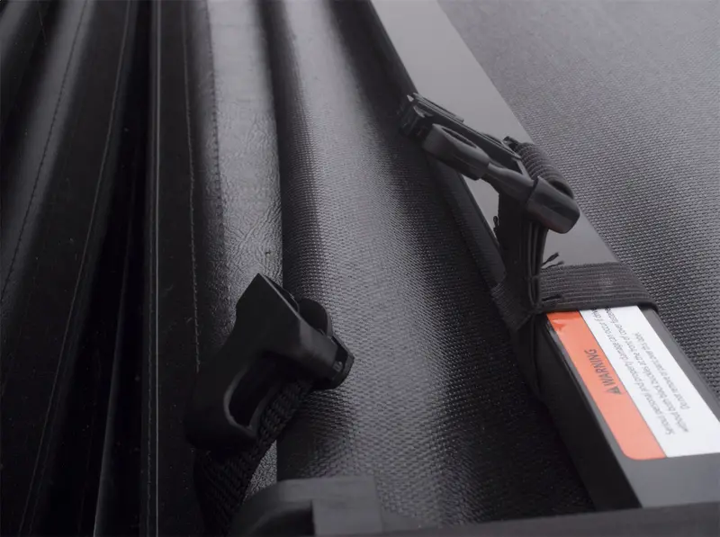 Lund 958513 Genesis Elite Tri-Fold Tonneau Cover – Black, Includes Utili-Track Adapter 1