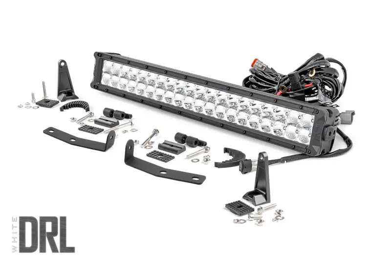 Rough Country 70646Drl 20-Inch Led Bumper Kit With White Drl – Chrome Finish For 2016–2020 Nissan Titan Xd 1
