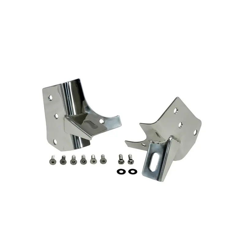 Rugged Ridge 11028.02 Stainless Steel Windshield Hinge Light Bracket Set 1