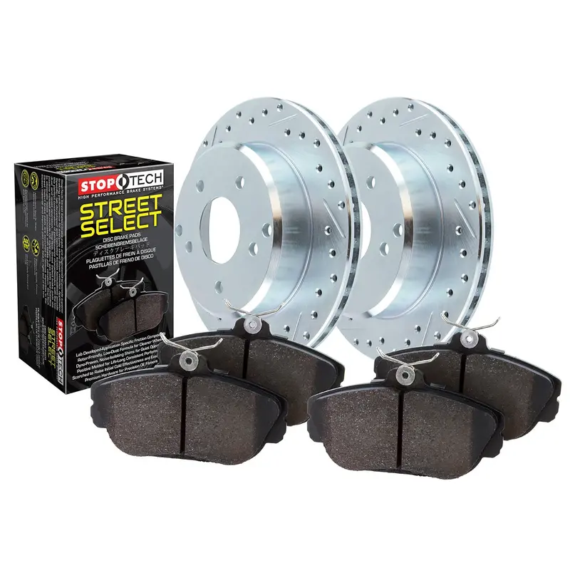 Stoptech Select Sport Front Brake Kit – Drilled & Slotted Rotors 1
