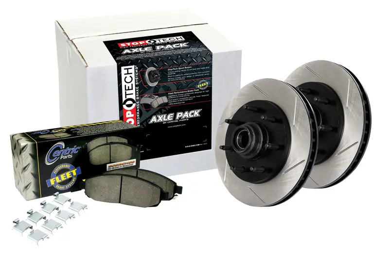 Stoptech Slotted Brake Rotor Axle Pack – Front Replacement For Trucks And Suvs 1