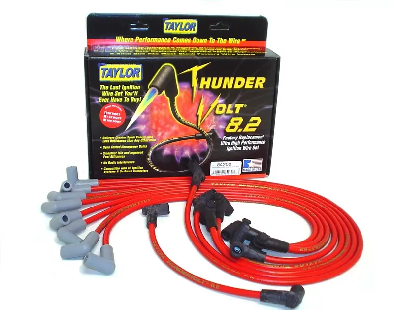 Taylor Cable Thundervolt 8.2Mm Spiro-Wound Ignition Wire Set – Custom Fit, 90° Terminals (84202) 1