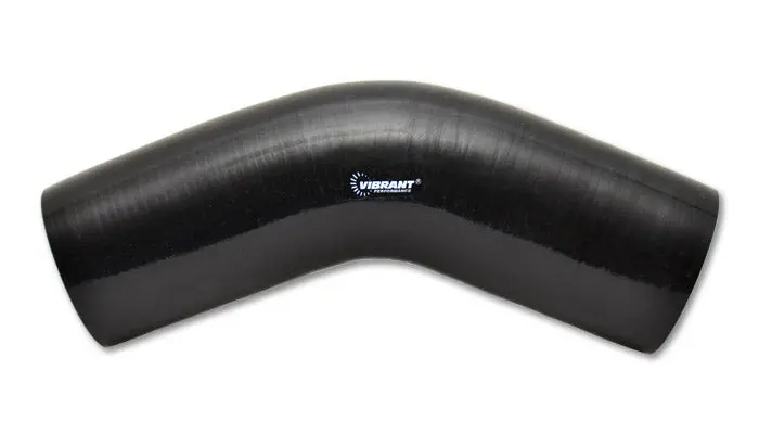 Vibrant Performance 2754 4-Ply 45° Elbow – 3" Id X 4.5" Leg Length, Black Silicone Coupler For Exhaust Or Intake 1